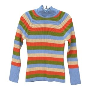 Free People Arthur Apparel Racer Skivvy Striped Multicolor Women's Sweater NWOT